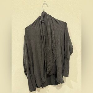 lululemon athletica Charcoal Open Draped Cardigan